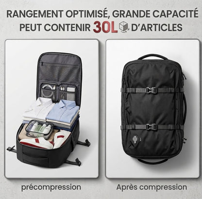 Sac à Dos de Voyage Compressible 65L – Grande Capacité